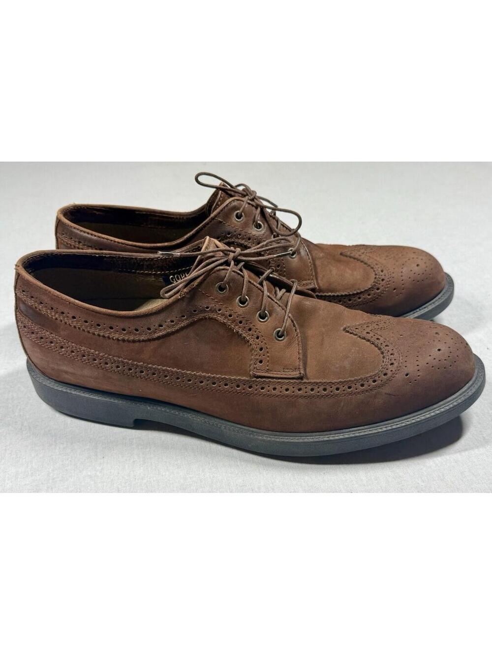 Rockport GoreTex Derby Wingtip Shoes Men 11.5 M Brown Leather Waterproof Comfort
